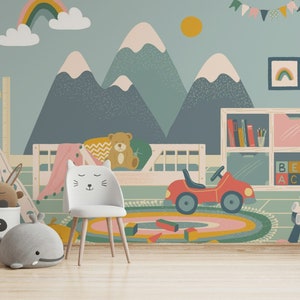 Carta da parati adesiva per cameretta dei bambini - Decorazione rimovibile per la sala giochi