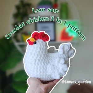 3 Chicken Variation Pattern, Egg and Nest Pattern Included