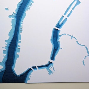 Manhattan-Original 8 x 10 Papercut Kunst in der Farbe Ihrer Wahl