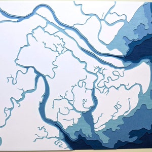 Savannah/Tybee - Carta tagliata a strati 8 x 10" art