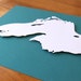 Lake Superior Silhouette 8 x 10 original papercut | Etsy
