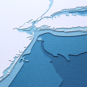 New Jersey Küste - 8 x 10 Papercut originale
