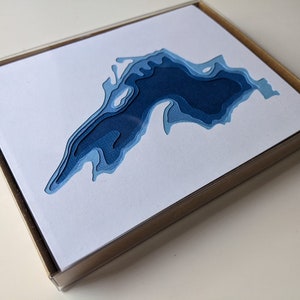 The Great Lakes 5 papercut cards image 3