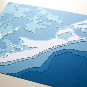 Bermuda original 8 x 10 papercut art in your choice of color image 3