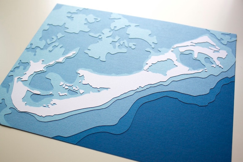 Bermuda original 8 x 10 papercut art in your choice of color image 3