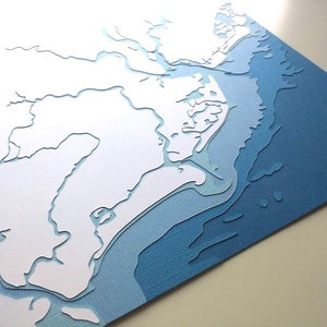 Charleston, SC 8 x 10 layered papercut art image 3