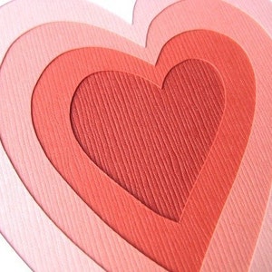 Layered Love - one hand cut art card