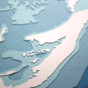 Bermuda - art 8 x 10 papercut original dans votre choix de couleur