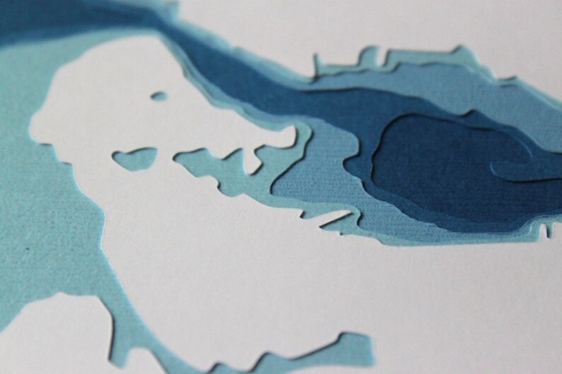 Vancouver 8 x 10 layered papercut art image 1