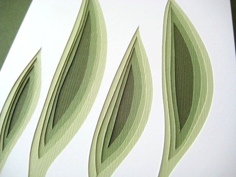 Retro Grass one hand cut art card image 2