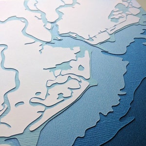 Charleston, SC 8 x 10 layered papercut art image 5