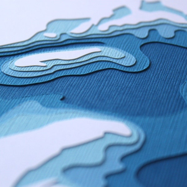 Lake Superior - original 8 x 10 papercut art