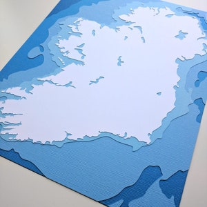 Ireland 8 x 10 layered papercut art image 3