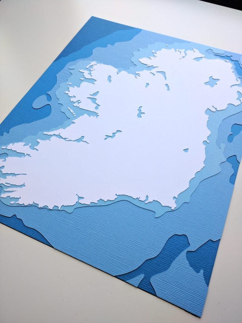 Ireland 8 x 10 layered papercut art image 3