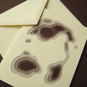 Topography in Brown One handcut card image 2