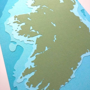 Ireland 8 x 10 layered papercut art image 2