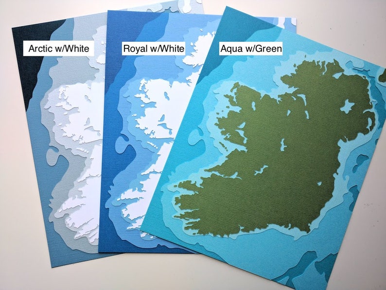 Ireland 8 x 10 layered papercut art image 5