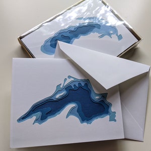 The Great Lakes 5 papercut cards image 1