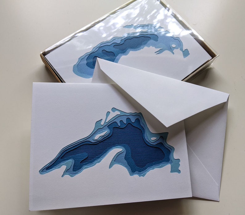 The Great Lakes 5 papercut cards image 1