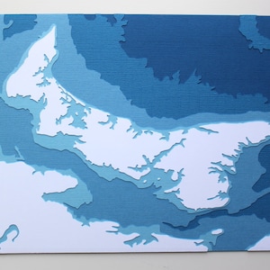 Prinz Eduard Insel - original 8 x 10 Papercut-Kunst in der Farbe Ihrer Wahl