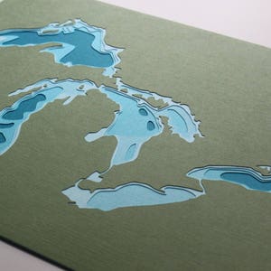 The Great Lakes original 8 x 10 papercut art image 6