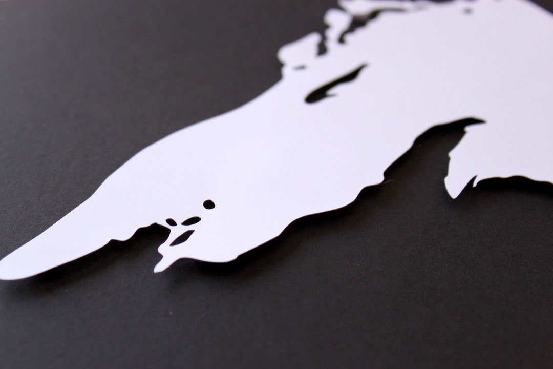 Lake Superior Silhouette 8 X 10 Original Papercut - Etsy