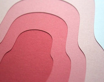 Matryoshka "Pink" -- Layered Papercut Art 8 x 10