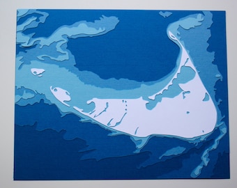 Nantucket - original 8 x 10 papercut art