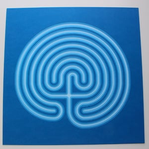 Labyrinth 12 x 12 layered cut paper artwork image 2