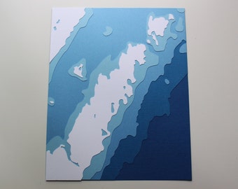 Door County, WI - original 8 x 10 papercut art