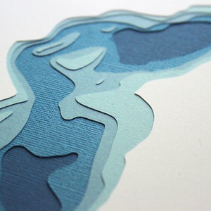 See Carlos - original 8 x 10 Papercut-Kunst in der Farbe Ihrer Wahl