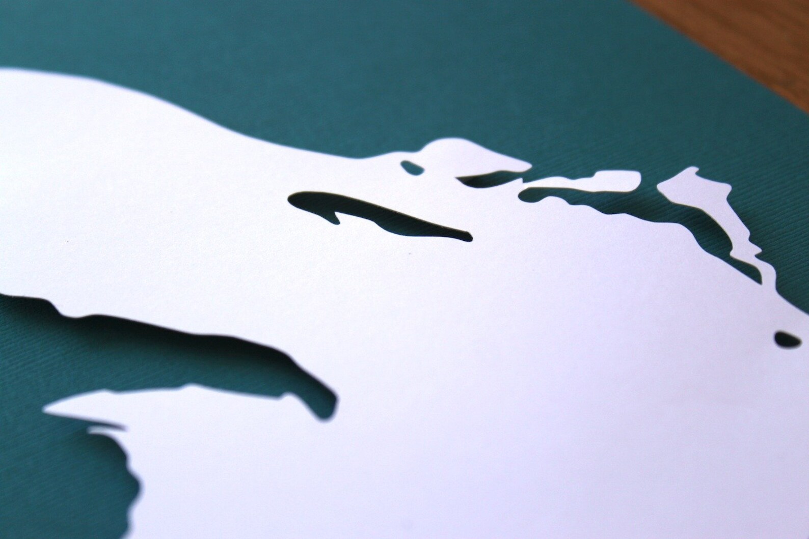 Lake Superior Silhouette 8 X 10 Original Papercut | Etsy