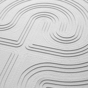 Labyrinth 12 x 12 layered cut paper artwork image 5