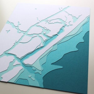 Wrightsville Beach original 8 x 10 papercut art in your choice of color image 3