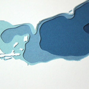 Lake Erie original 8 x 10 papercut art image 3