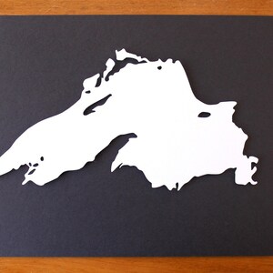 Lake Superior Silhouette 8 X 10 Original Papercut - Etsy