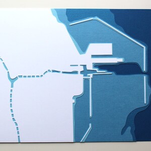 Hafen von Chicago - original 8 x 10 Papercut-Kunst