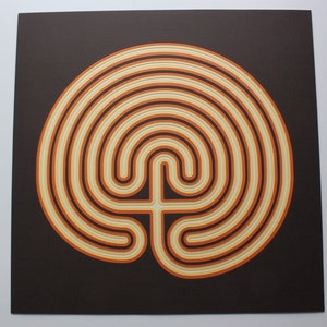 Labyrinth 12 x 12 layered cut paper artwork image 4