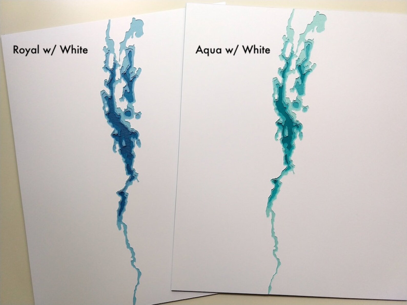 Lake Champlain 8 X 10 Layered Papercut Art | Etsy