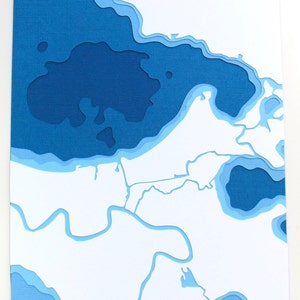 New Orleans - original 8 x 10 Papercut-Kunst in der Farbe Ihrer Wahl