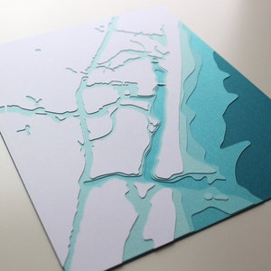 Wrightsville Beach original 8 x 10 papercut art in your choice of color image 4