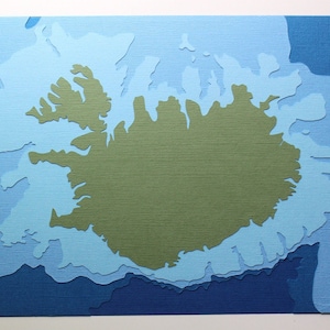 Island - original 8 x 10 Papercut-Kunst