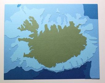 Iceland - original 8 x 10 papercut art