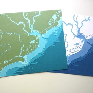 Charleston, SC 8 x 10 layered papercut art image 6