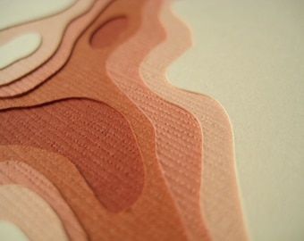 Topography in Terra Cotta - One handcut card