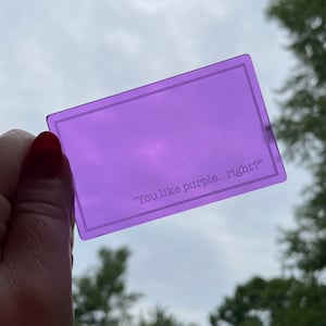You Like Purple quote acrylic filter keychain
