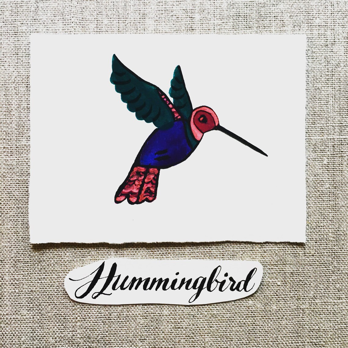 Sweet Hummingbird Sticker Waterproof Vinyl Sticker Laptop Etsy