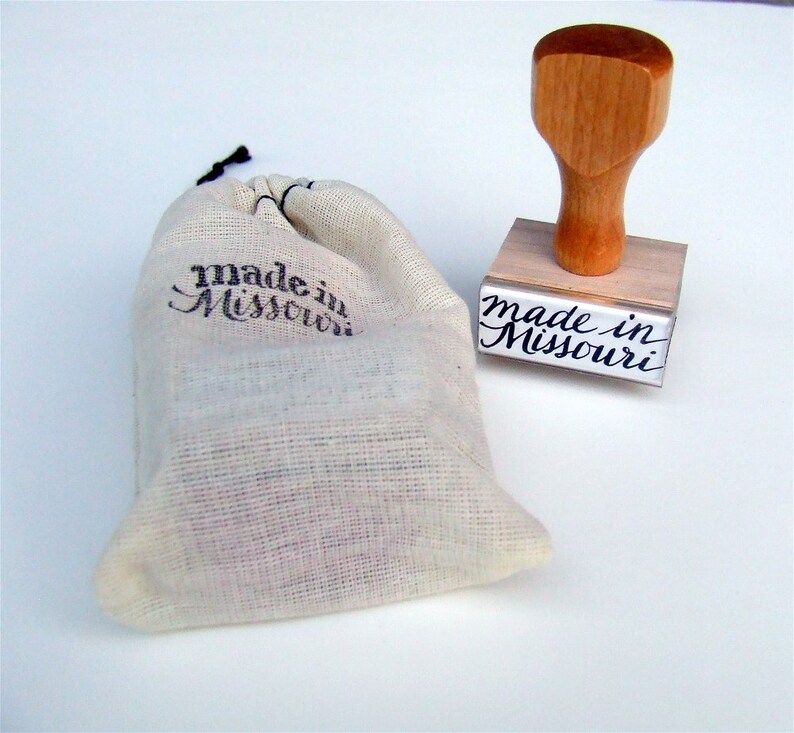 Made in Missouri Rubber Stamp Made in America Calligraphy Etsy