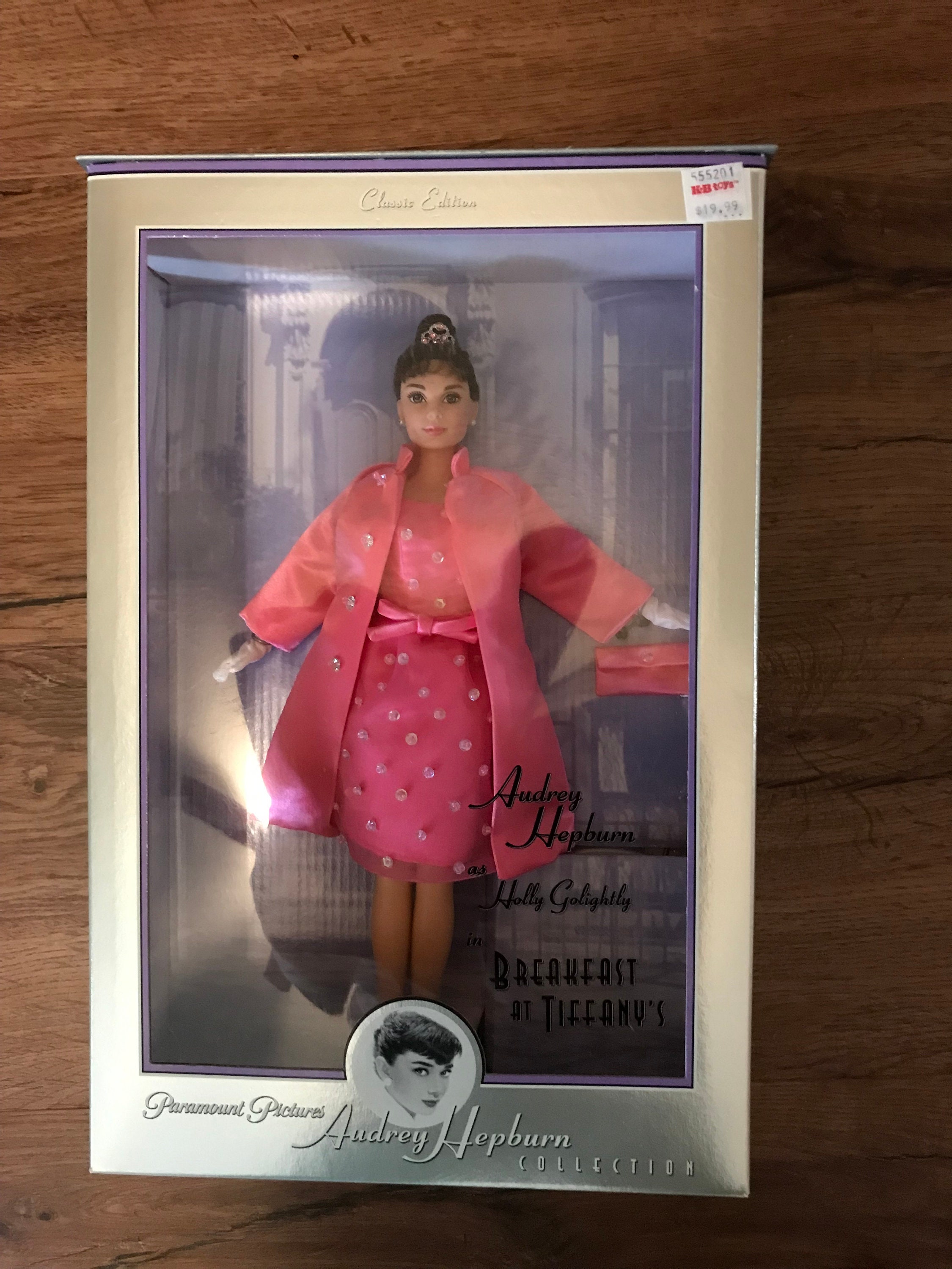 Audrey Hepburn as Holly Golightly in Breakfast at Tiffany's- Pink