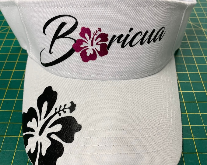 Boricua Flower Visor